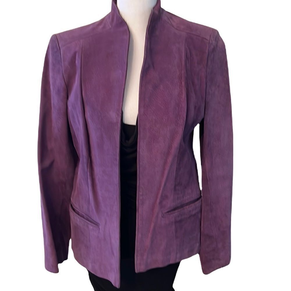 Avanti vintage sz10 purple suede jacket EVC see last 5 photos for signs of wear